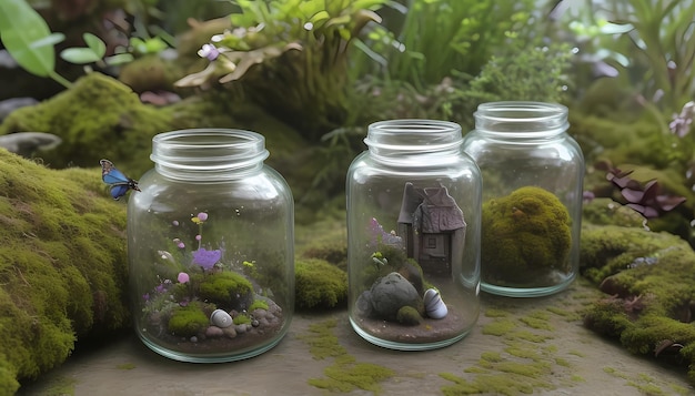 Photo fantasy illumination cinematic fine details in a photorealistic jar