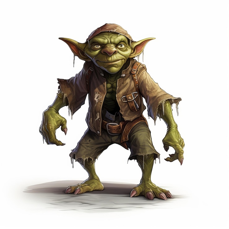 Photo fantasy illustration of yoda in goblin academia style