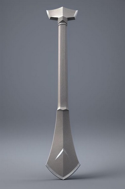 ファンタジー 鉄の斧 孤立した白い背景 3Dイラスト