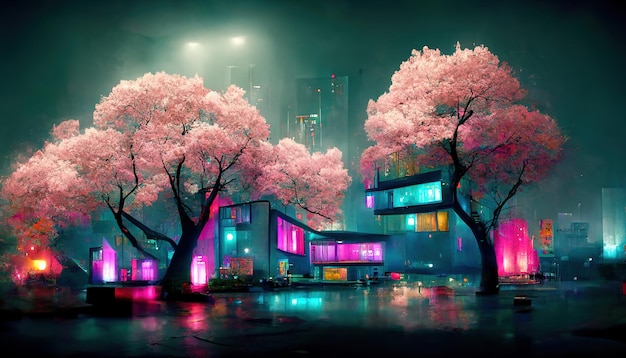 Anime landscape spring cherry blossom sakura bloom trees path Anime  HD wallpaper  Peakpx