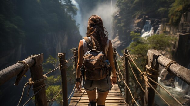 Foto illustrazione del fondo del paesaggio di fantasia