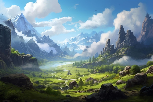 Fantasy Landscape Game Art