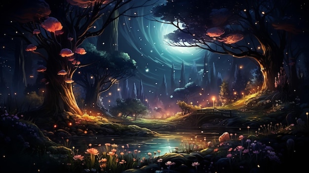 fantasy landscape with magic forest magic and fairy tale forest magic forest with magic forest fantasy fantasy scene magical forest fantasy forest