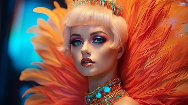 Fantasy makeup hd 8k wallpaper stock photographic