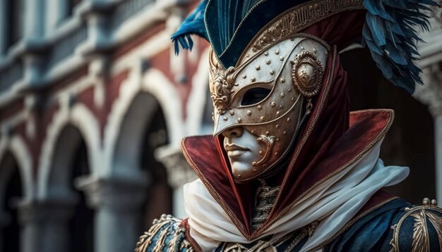 Фото Фантастическая маска и костюм фантазийная одежда generative ai
