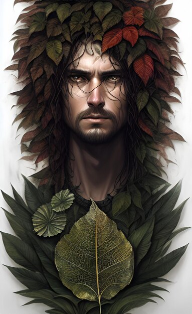 fantasy men with plants