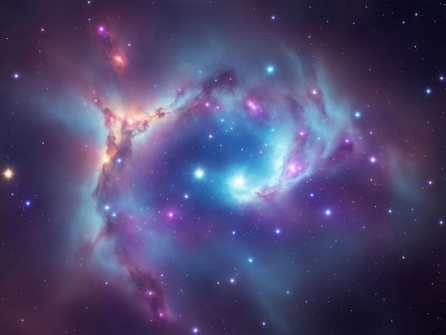 은하에 있는 환상적인 성운 (Fantasy Nebula in galaxy)