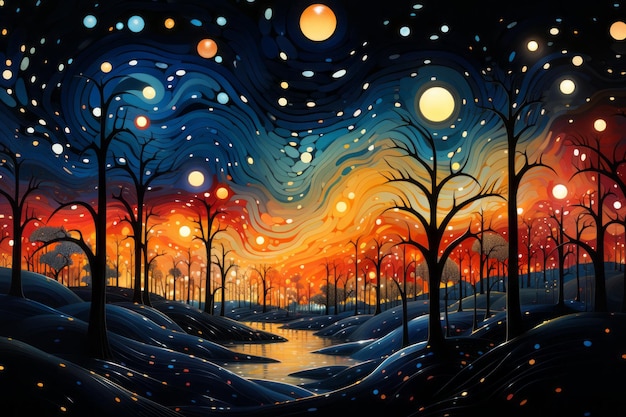 Fantasy Night Canvas 104