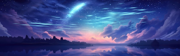 fantasy night sky illustration