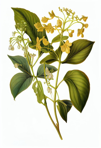 Foto una pianta inesistente di fantasia swietenia macrophylla illustrazione botanica illustrazione astratta dell'intelligenza artificiale generativa