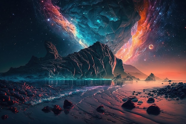 Fantasy ocean of the galaxy