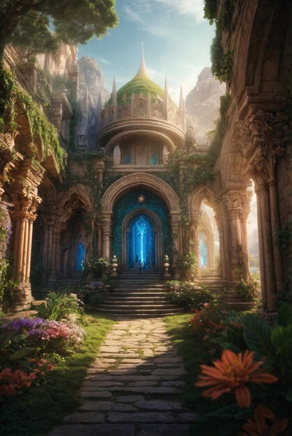 fantasy photo journey to elven city