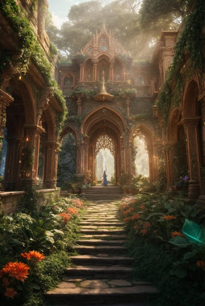 fantasy photo journey to elven city