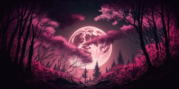 Pink Moon Images - Free Download on Freepik