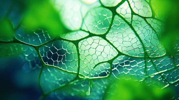 Foto fantasy plantcellen microscopie groene organische structuren microlife concept generatieve ai