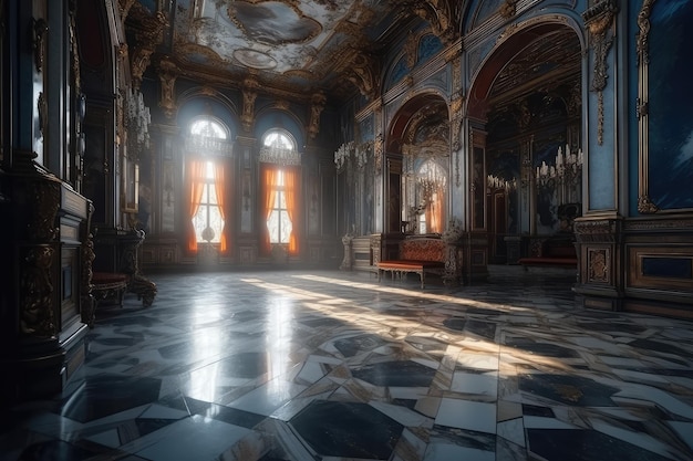 Fantasy Royal Palace Interieur AI