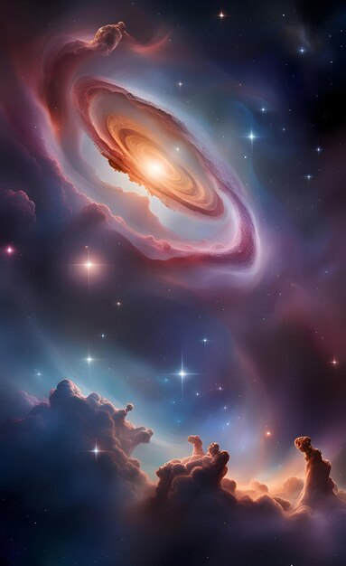 Fantasy space galaxy background