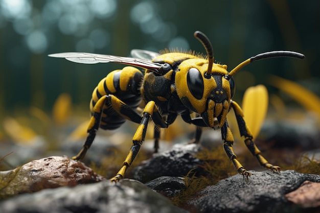 Fantasy style bee in nature