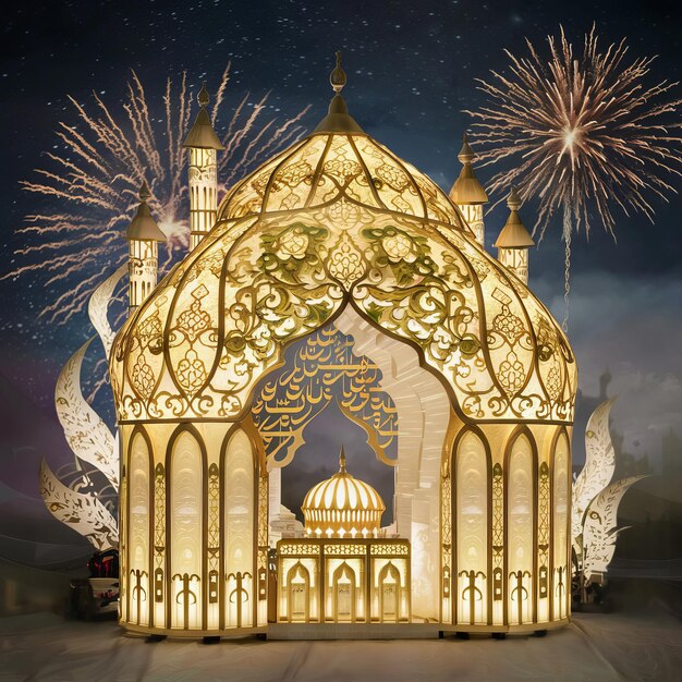 Fantasy style lantern for islamic ramadan celebration