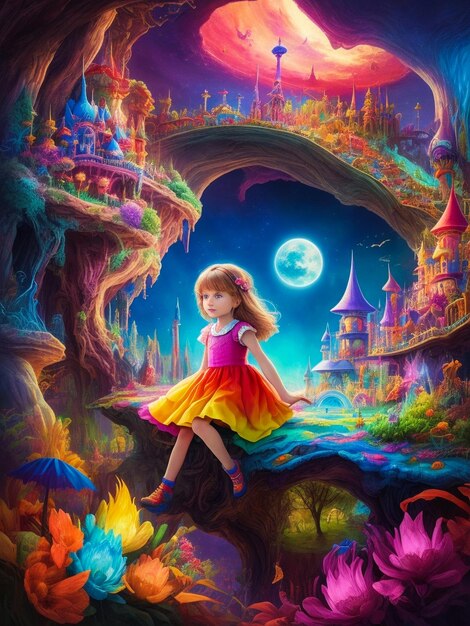 Fantasy technicolor dream world Childs wildest