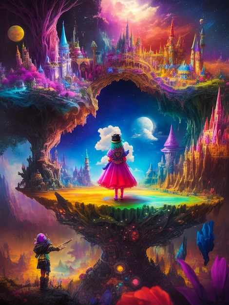 Fantasy technicolor dream world Childs wildest