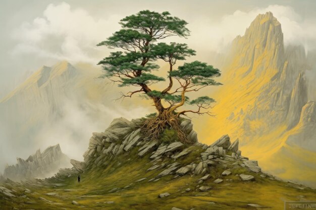 Fantasy tree artwork background