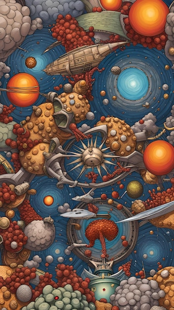 Fantasy universe alien world landscapes concept artwork illustration