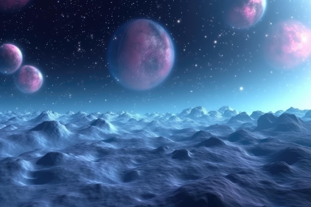 Fantasy universe space background generative ai