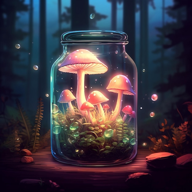 Fantasy world in a jar