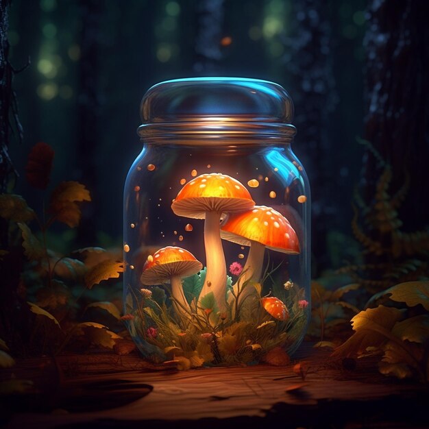 Fantasy world in a jar