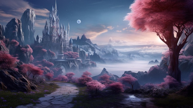 Fantasy World Landscapes background