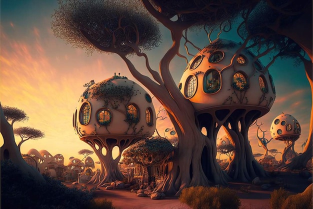 A fantasy world that is called the tree house