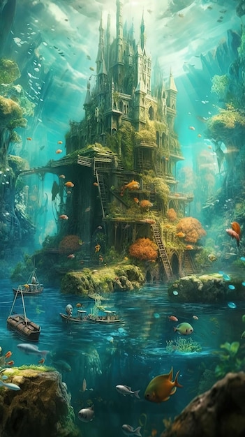 Fantasy world under water