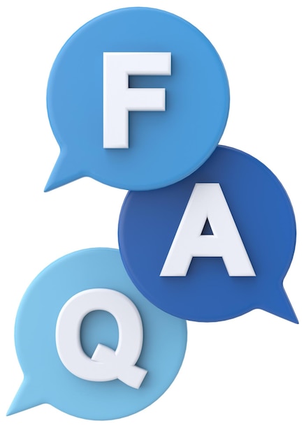 FAQ 자주 묻는 질문 3D 일러스트레이션