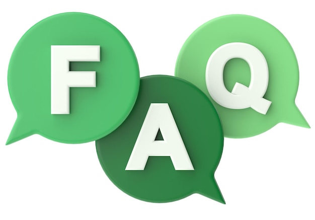 FAQ 자주 묻는 질문 3D 일러스트레이션