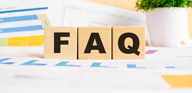 FAQ the word on wooden cubes