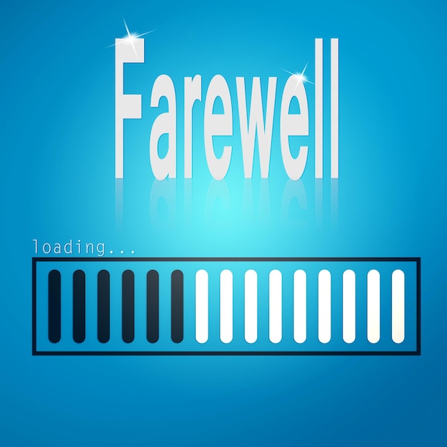 Farewell blue loading bar