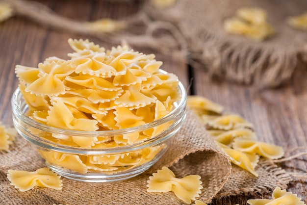 Farfalle in a bowl