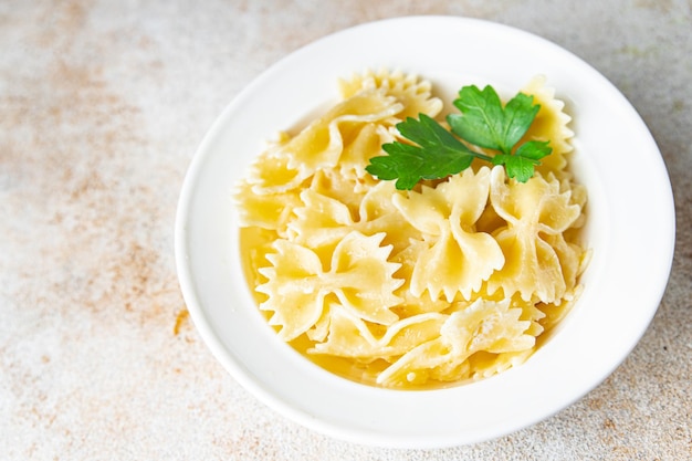 farfalle pasta durum wheat bows form meal snack on the table copy space food background