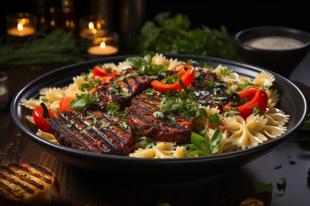 Premium Photo Farfalle Pasta Salad With Grilled Vegetables premium-photo-farfalle-pasta-salad-with-grilled-vegetables