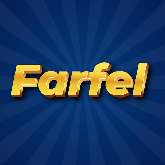 Farfel テキスト効果ゴールド JPG 魅力的な背景カード写真