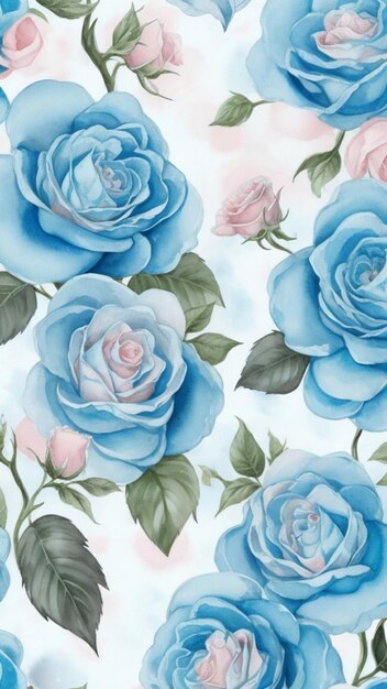 Farm Fresh Baby Blue and Baby Pink Roses