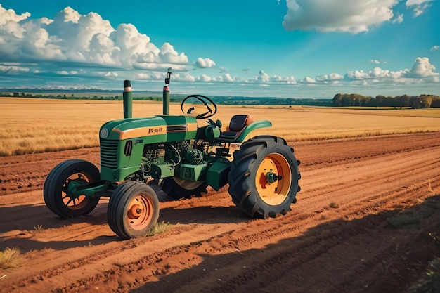 写真 農業用トラクター 機械化された農業用機器 壁紙の背景