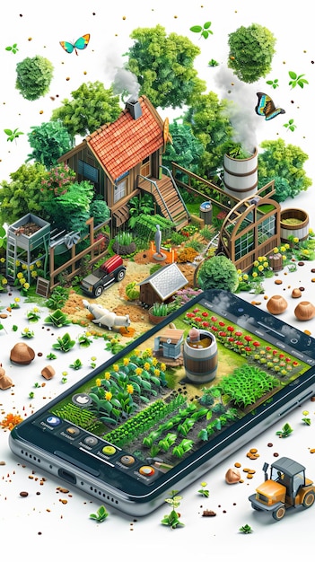 Foto gioco di simulazione di gestione agricola