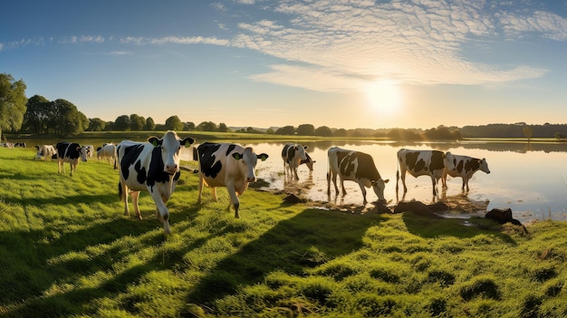 Farm milk cows