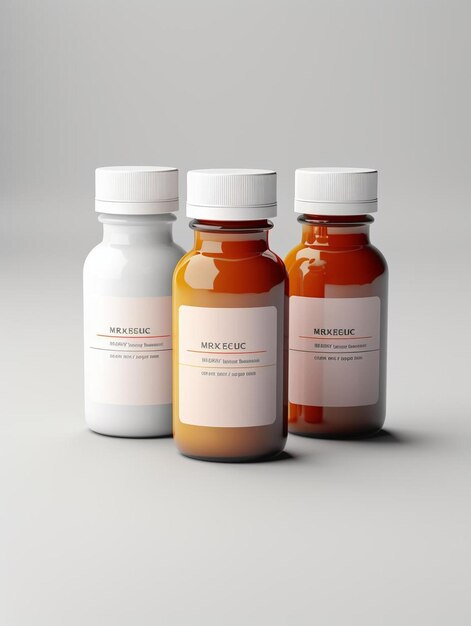 farmaceutische fles mock-up