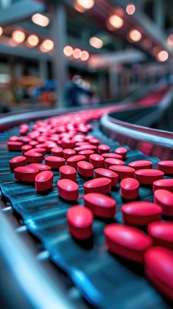 Farmaceutische productielijn voor de vervaardiging van medische flesjes en tabletten geautomatiseerd proces van geneesmiddelproductie in moderne farmaceutische faciliteiten die kwaliteit en efficiëntie garanderen