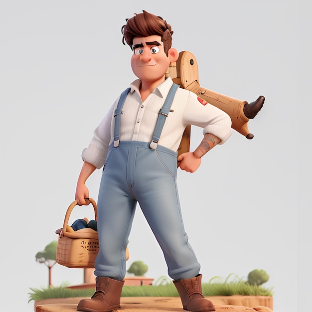 Farmer 3d character