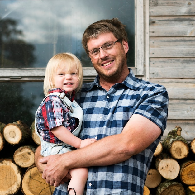 Photo farmer family