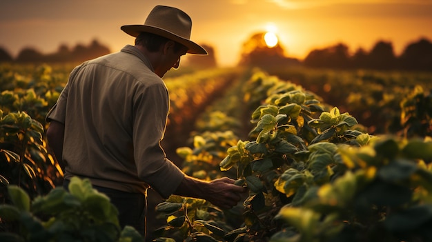 Farmer in the field Generative Ai